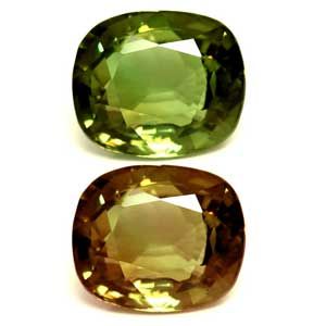 Aleksandryt 2,65 ct, zielony, szlif cushion