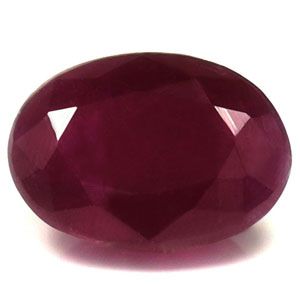 Rubin 1,23 ct, czerwony, szlif owalny