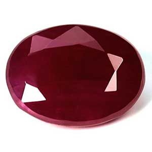 Rubin 1,60 ct, czerwony, szlif owalny