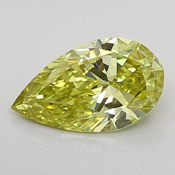 0.71 CT Fancy Vivid Yellow PEAR