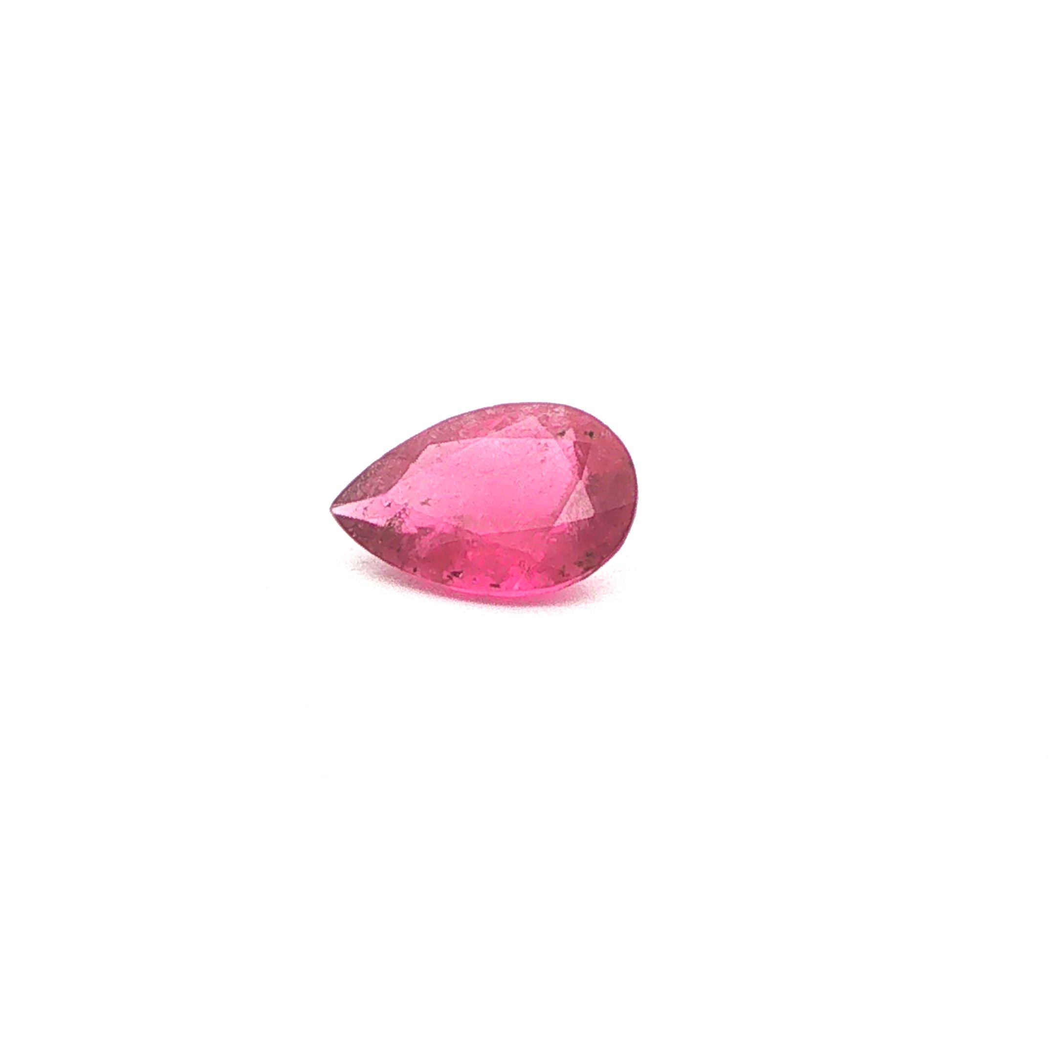 Turmalin 1,16 ct, różowy, szlif gruszka