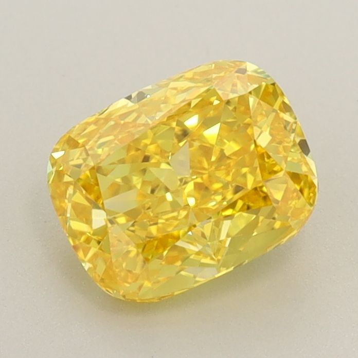 1.05 CT Fancy Vivid Yellow CUSHION BRILLIANT