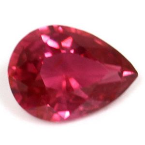 Rubin 1,01 ct, czerwony, szlif gruszka