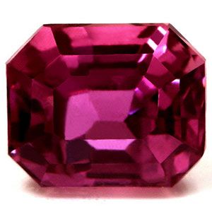 Szafir 1,28 ct, różowy, szlif szmaragdowy