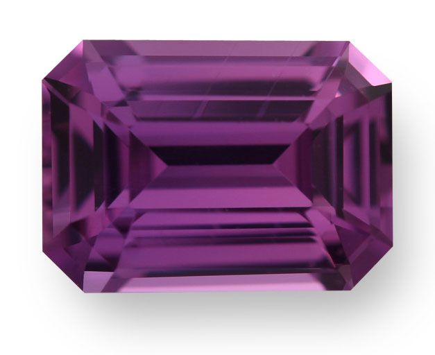 Szafir 1,89 ct, purpurowy, szlif szmaragdowy