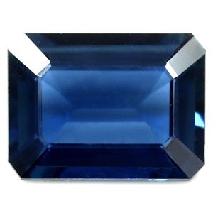 Szafir 1,37 ct, niebieski, szlif szmaragdowy