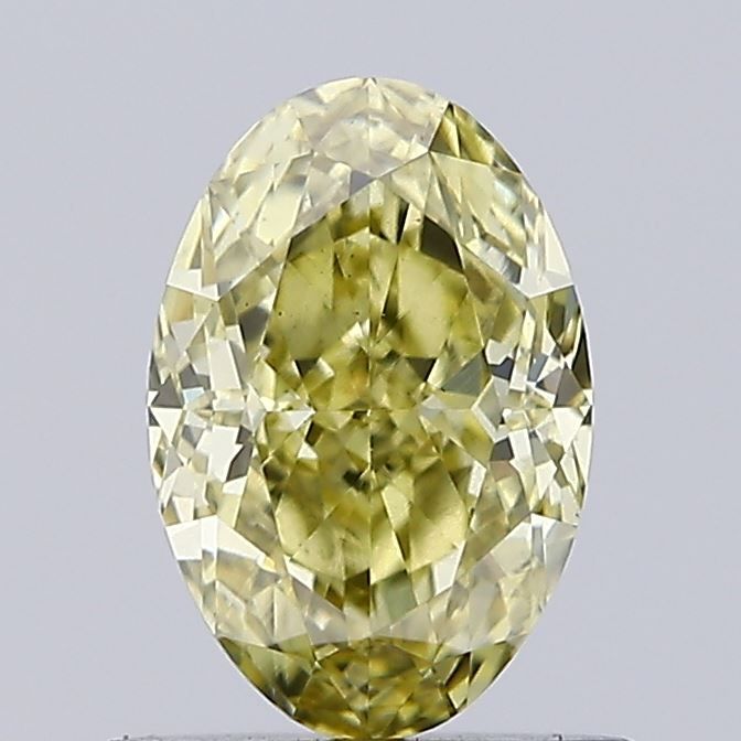 0.68 CT Fancy Intense Yellow OVAL