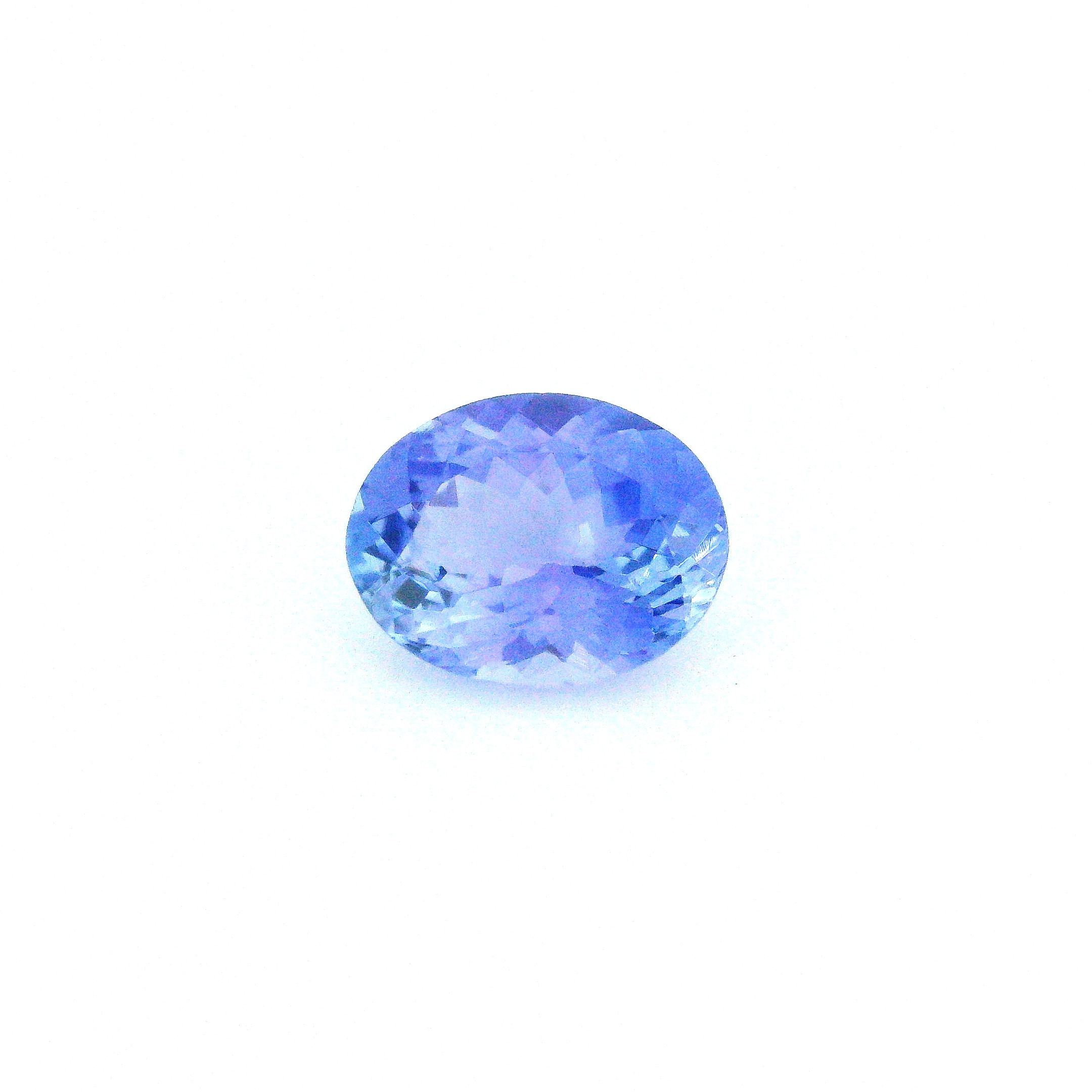 Tanzanit 1,72 ct, niebieski, szlif owalny