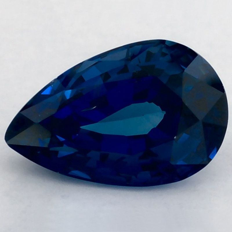Szafir 2,00 ct, niebieski, szlif gruszka