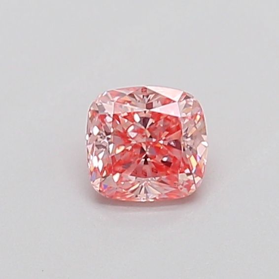 0.3 CT Fancy Orangey Pink CUSHION BRILLIANT