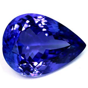 Tanzanit 4,35 ct, niebieski, szlif gruszka