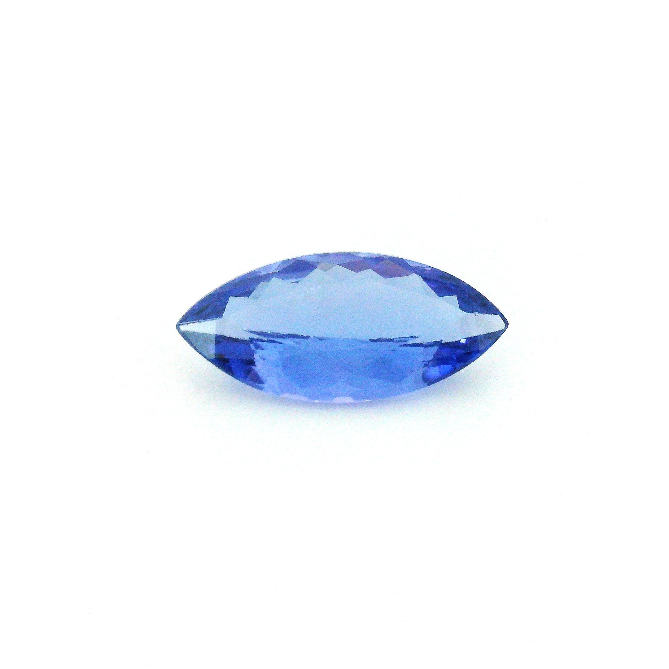 Tanzanit 1,53 ct, niebieski, szlif markiza