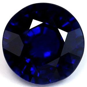 Szafir 1,22 ct, niebieski, szlif okrągły