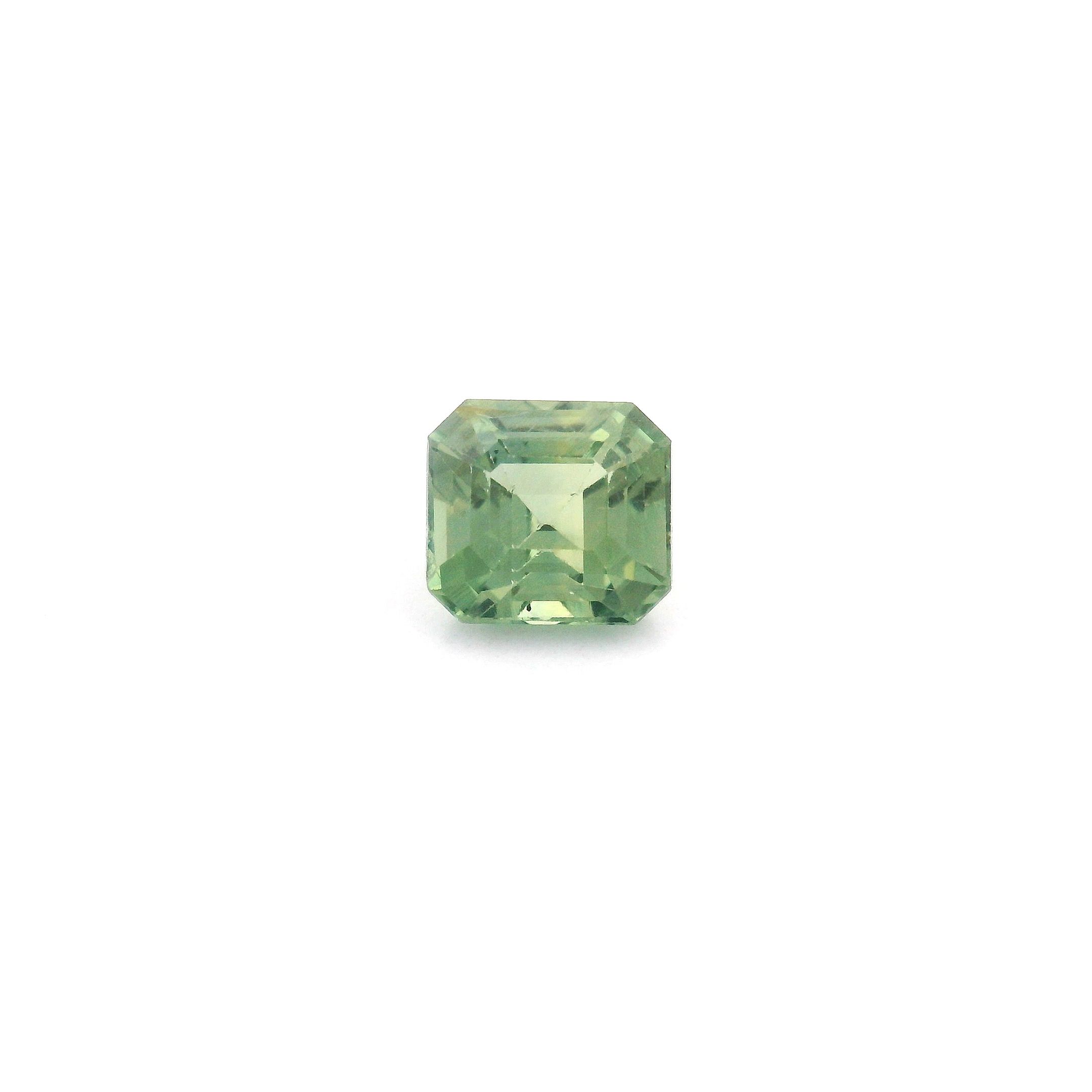 Szafir 1,04 ct, zielony, szlif ośmiokątny