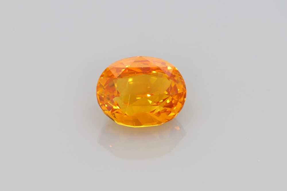 Szafir 2,02 ct, pomarańczowy, szlif owalny