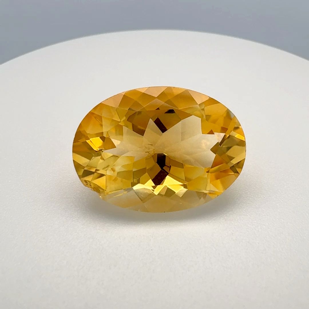 CITRINE FACETED 11.105ct ORANGE Golden Orange EC BRAZIL NONE