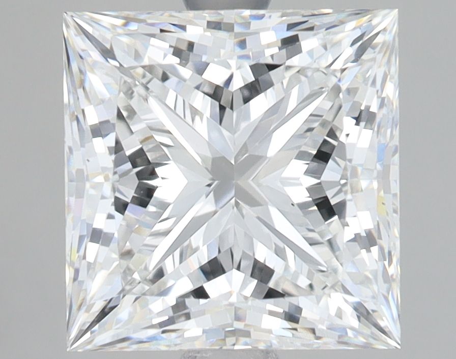 Diamant Princesse 3.64 ct - Couleur F - Pureté VS1