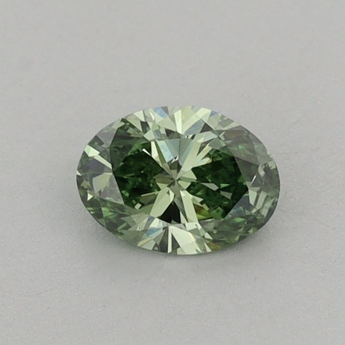0.39 CT Fancy Vivid Green OVAL