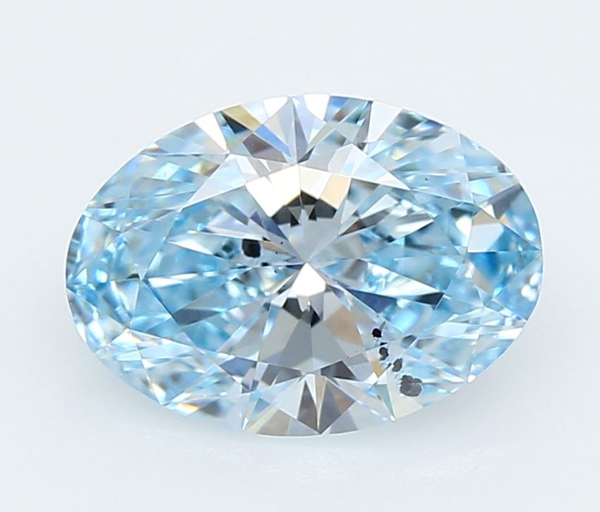 1.01 CT Fancy Intense Blue OVAL