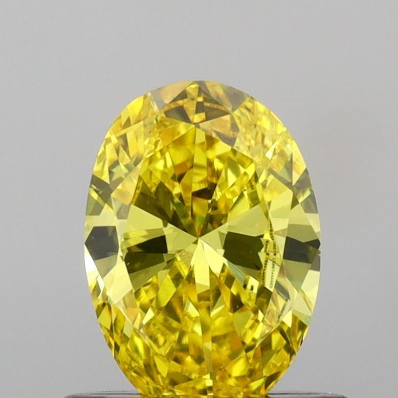 0.68 CT Fancy Vivid Yellow OVAL