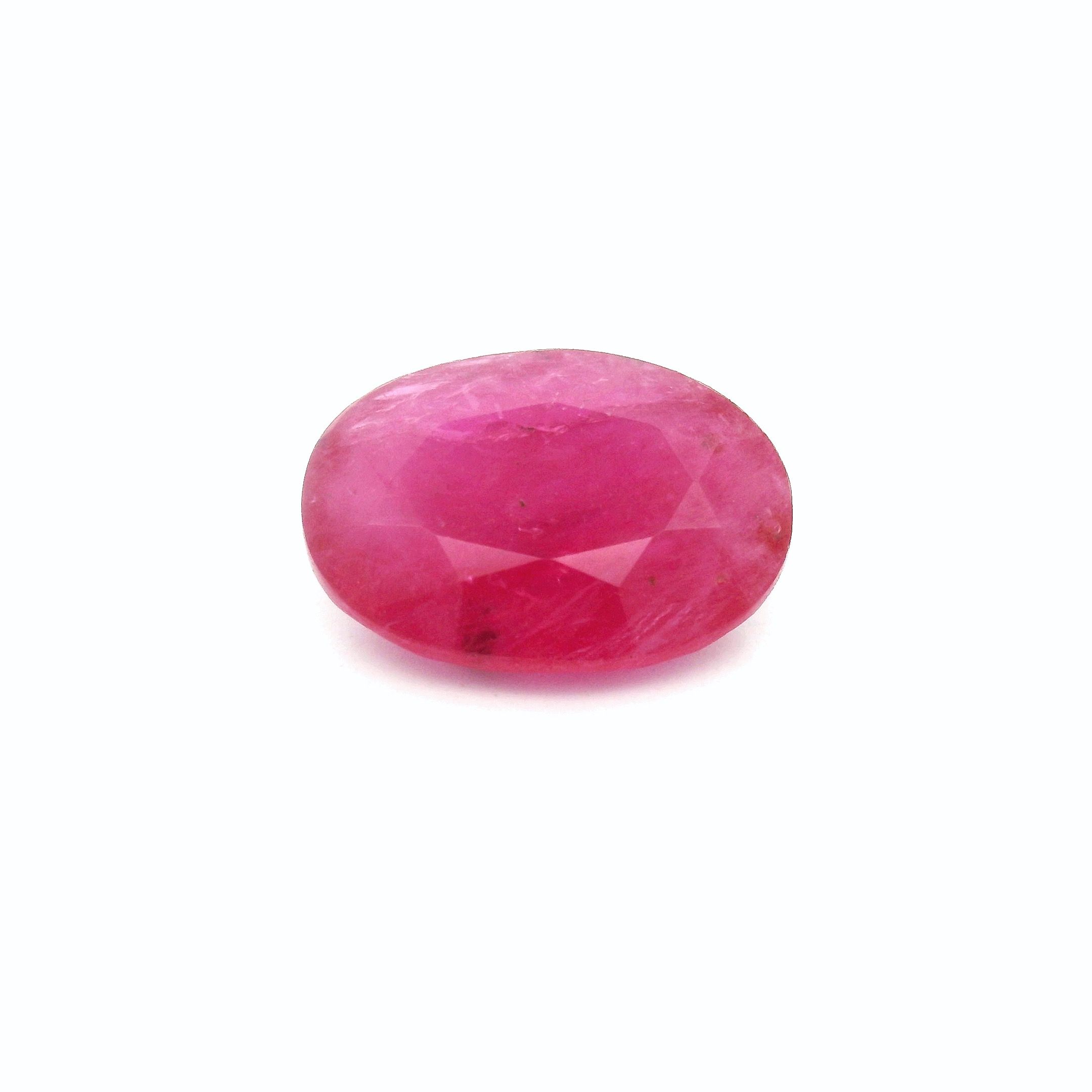 RUBY FACETED 3.7ct RED Medium Intense MI MOZAMBIQUE HEATED