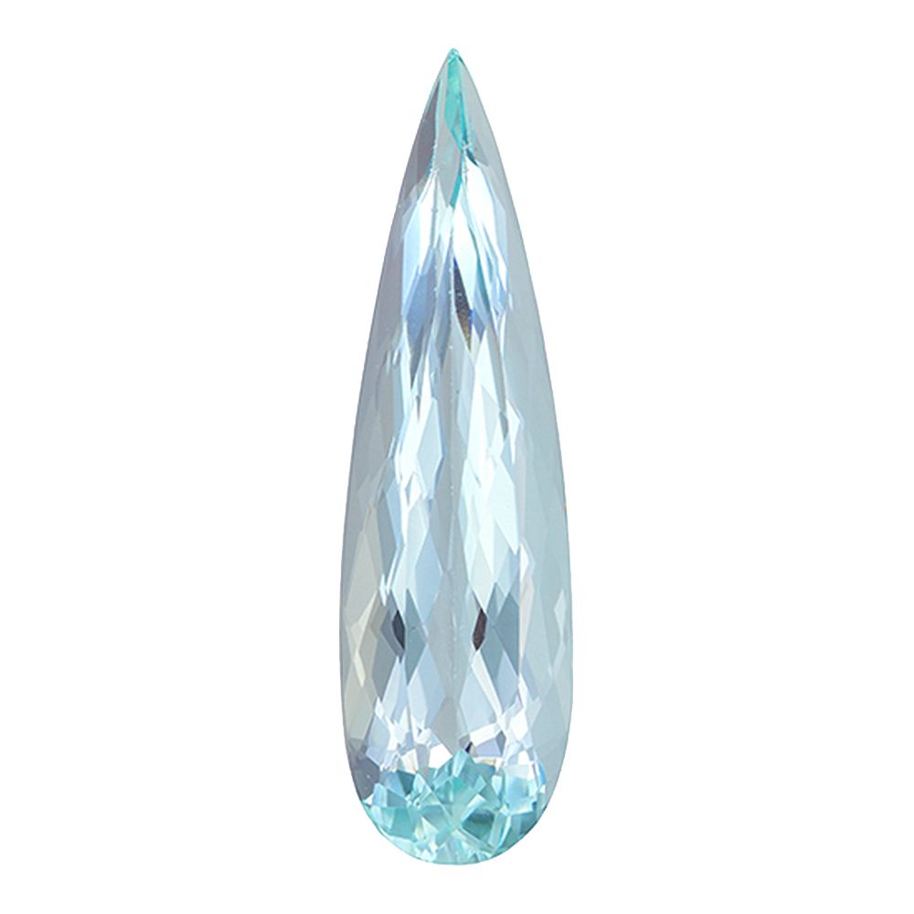 AQUAMARINE FACETED 7.94ct BLUE EC BRAZIL HEATED
