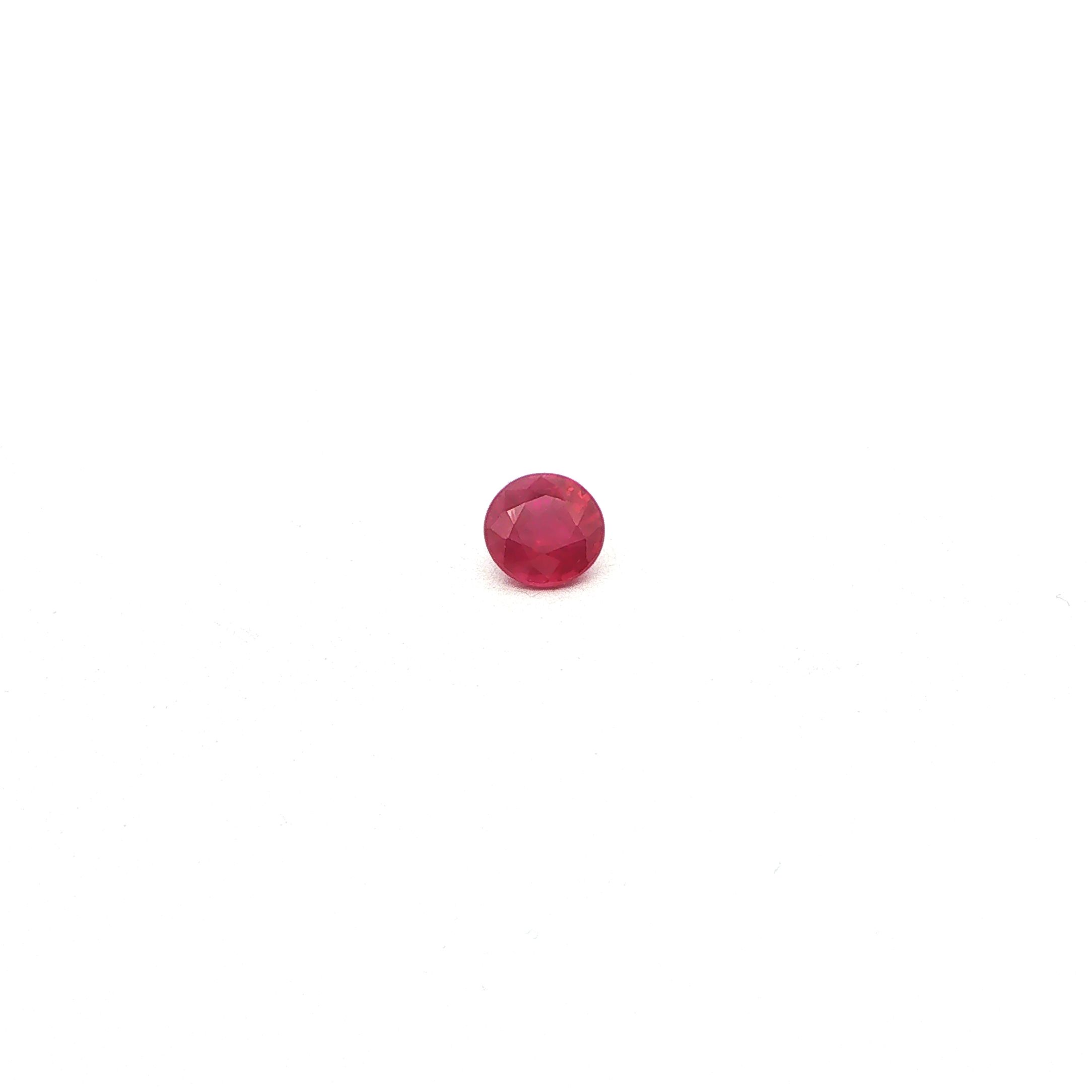 0.79 ct Round ruby