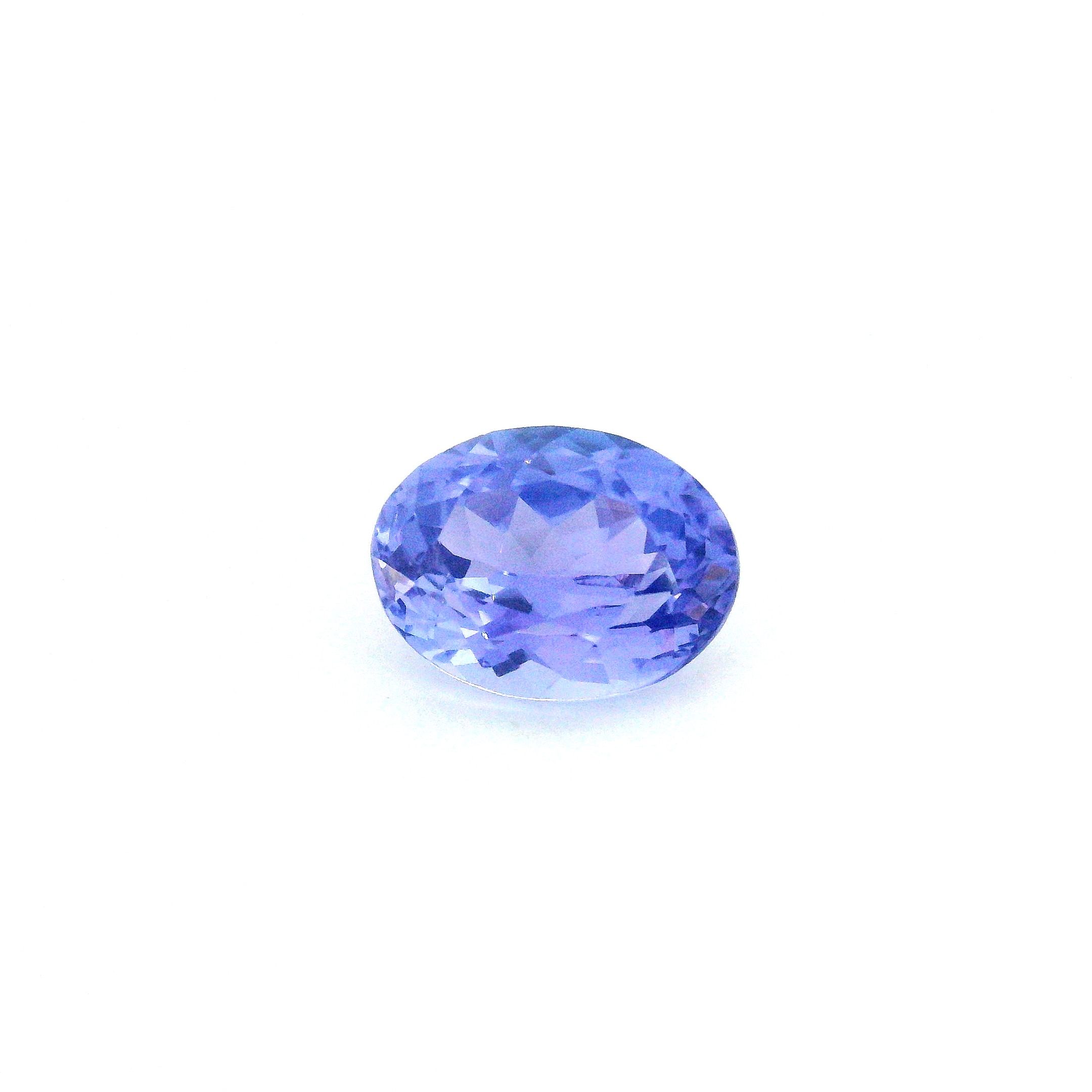 Tanzanit 1,73 ct, niebieski, szlif owalny