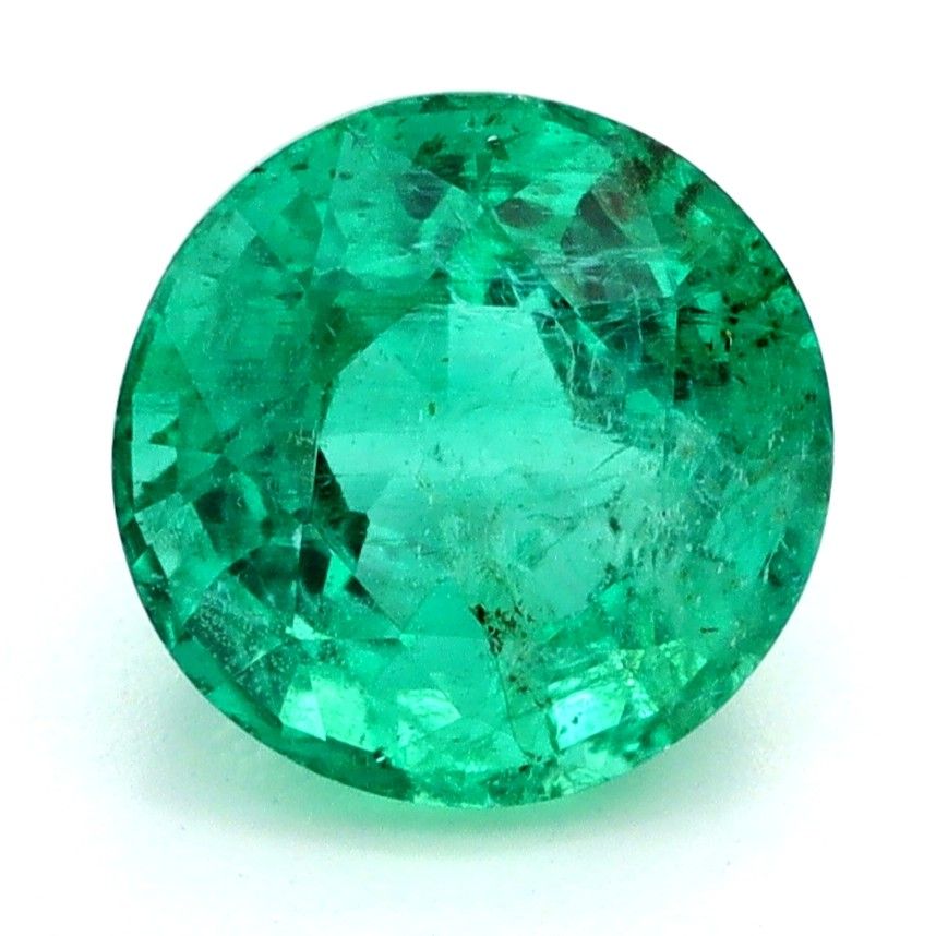 Szmaragd 1,18 ct, zielony, szlif okrągły