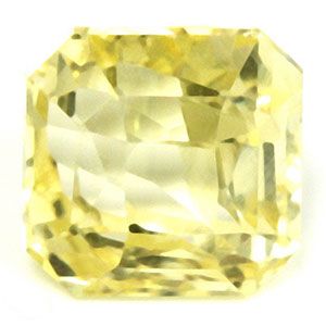 Szafir 1,18 ct, żółty, szlif szmaragdowy