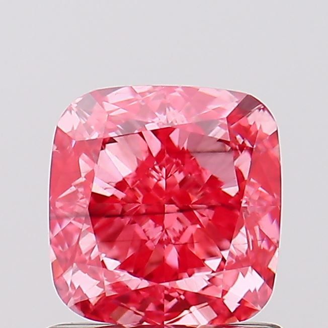 1.08 CT Fancy Vivid Pink CUSHION MODIFIED