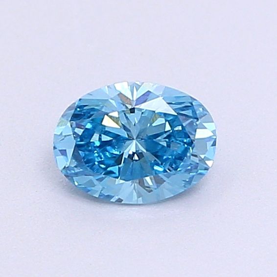 0.37 CT Fancy Vivid Blue OVAL