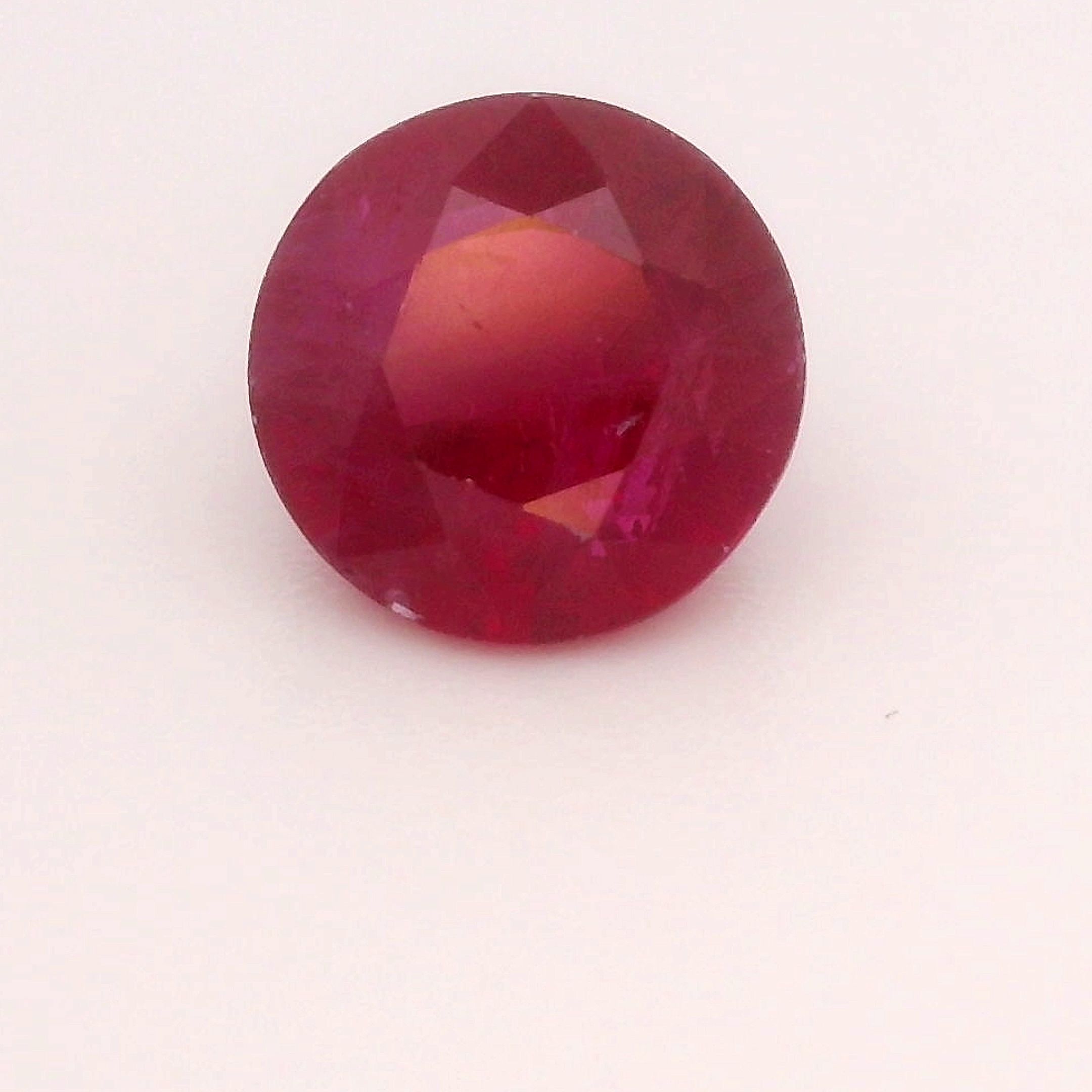Rubin 1,21 ct, czerwony, szlif okrągły