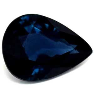Szafir 1,19 ct, niebieski, szlif gruszka