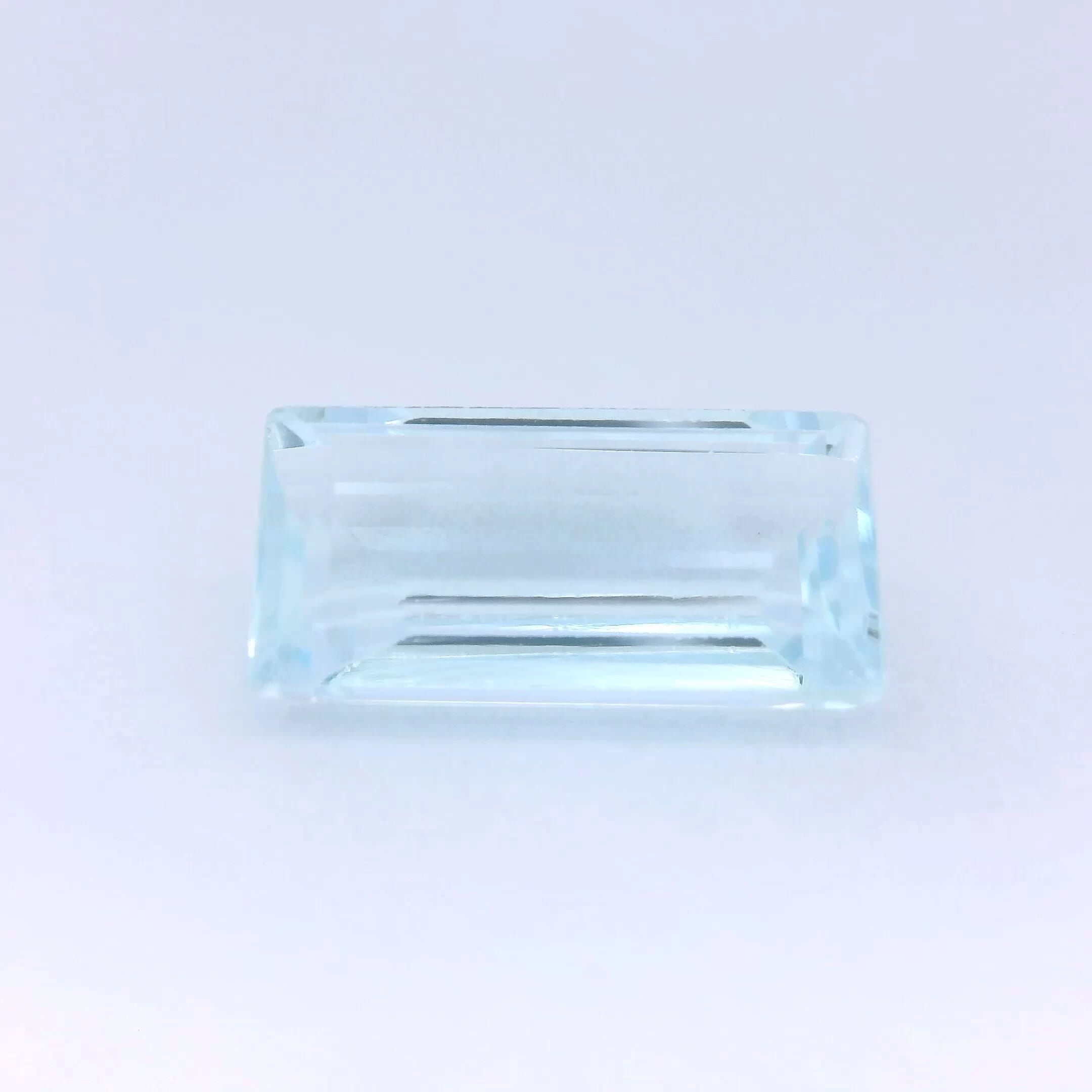 Akwamaryn 2,71 ct, niebieski, szlif bagietka