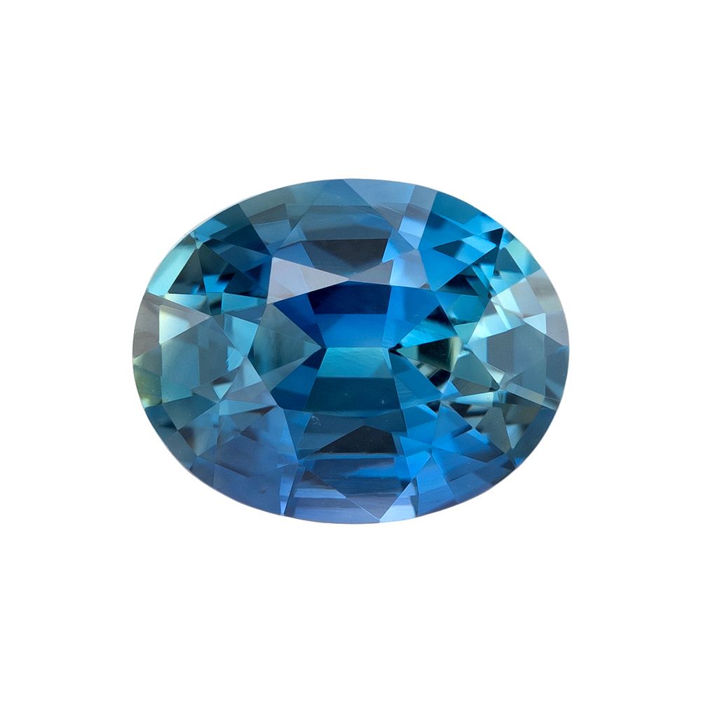 1.60 Carat Teal Oval Sapphire