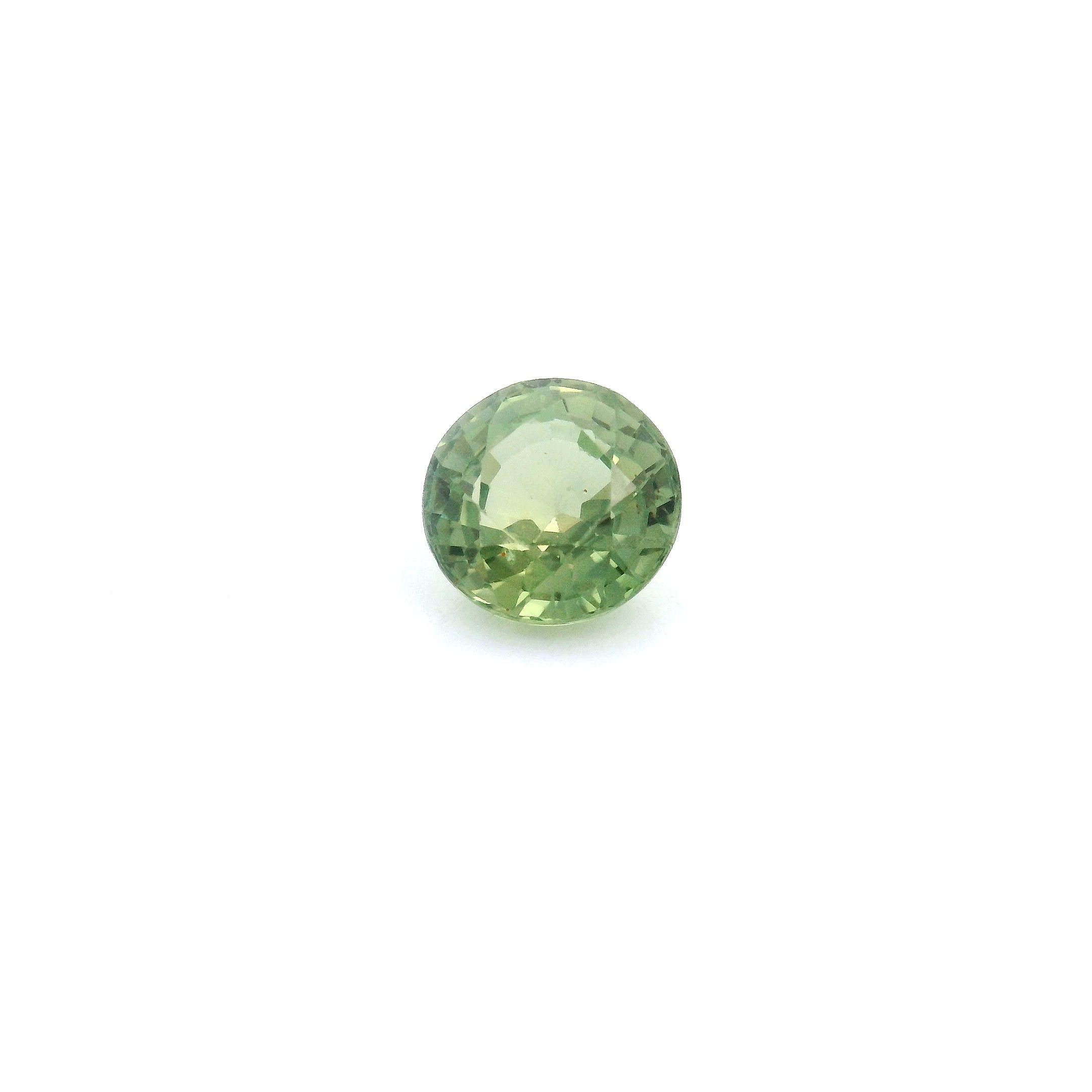 SAPPHIRE FACETED 1.09ct GREEN Medium Intense SI MADAGASCAR HEATED