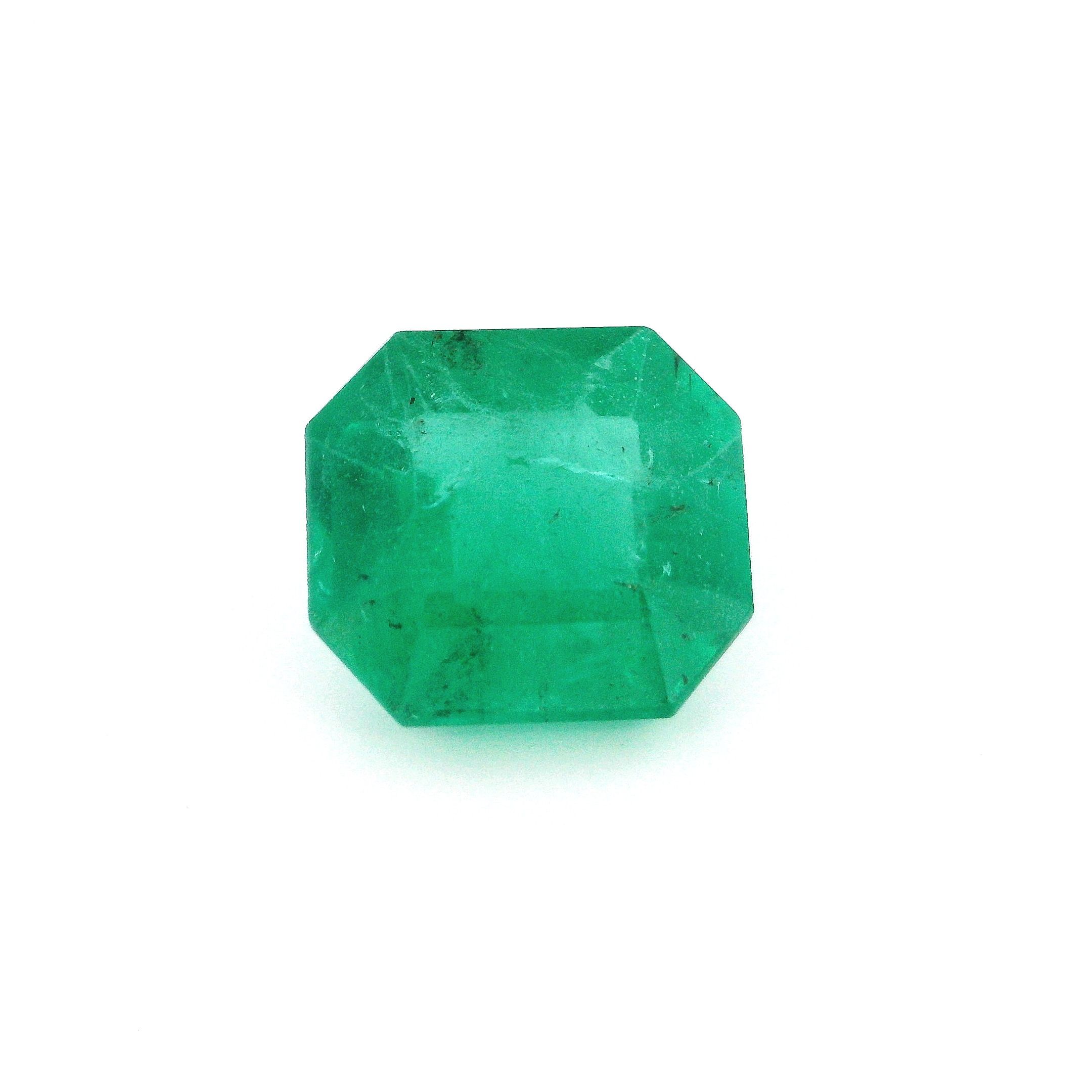 Szmaragd 4,56 ct, zielony, szlif ośmiokątny