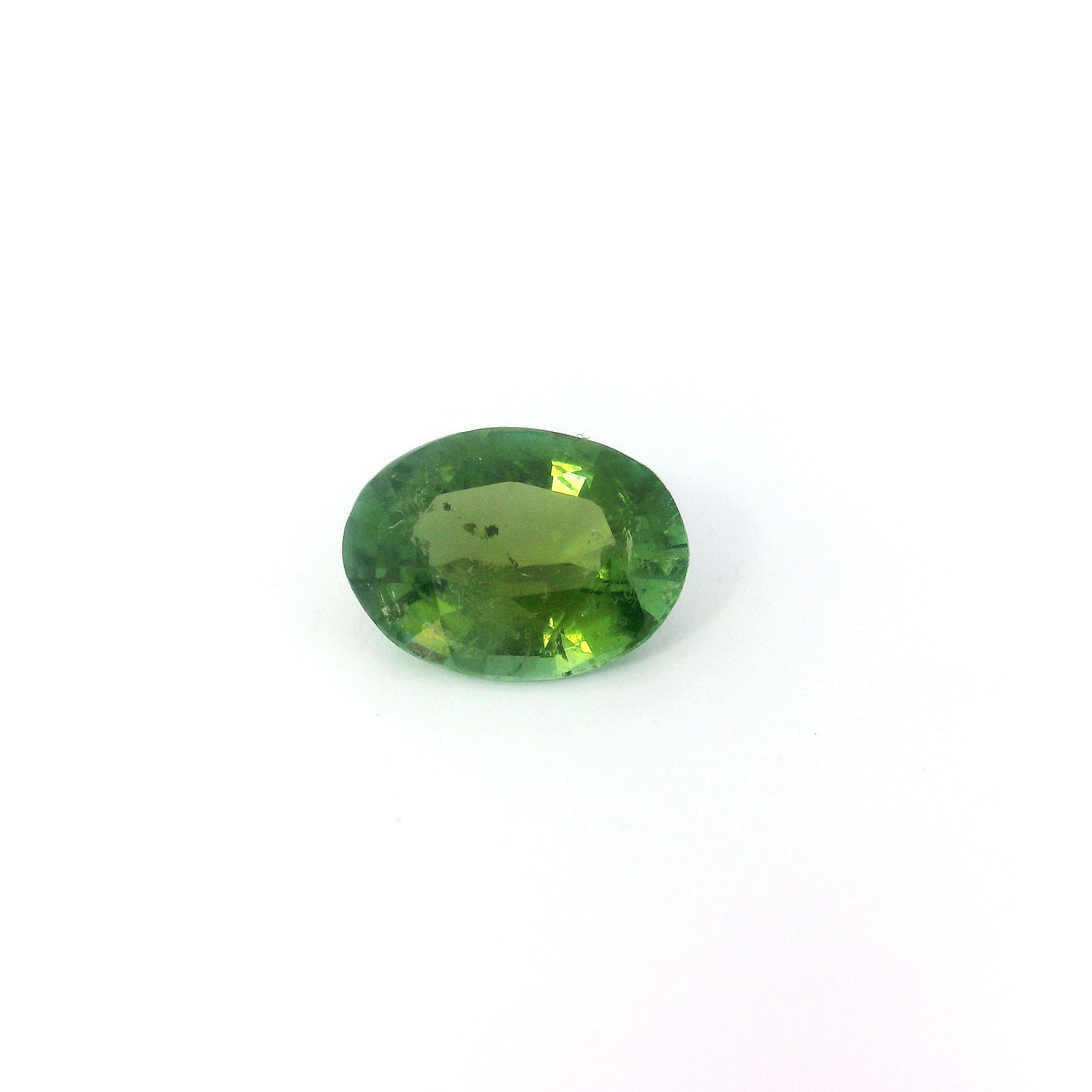 Turmalin 1,02 ct, zielony, szlif owalny
