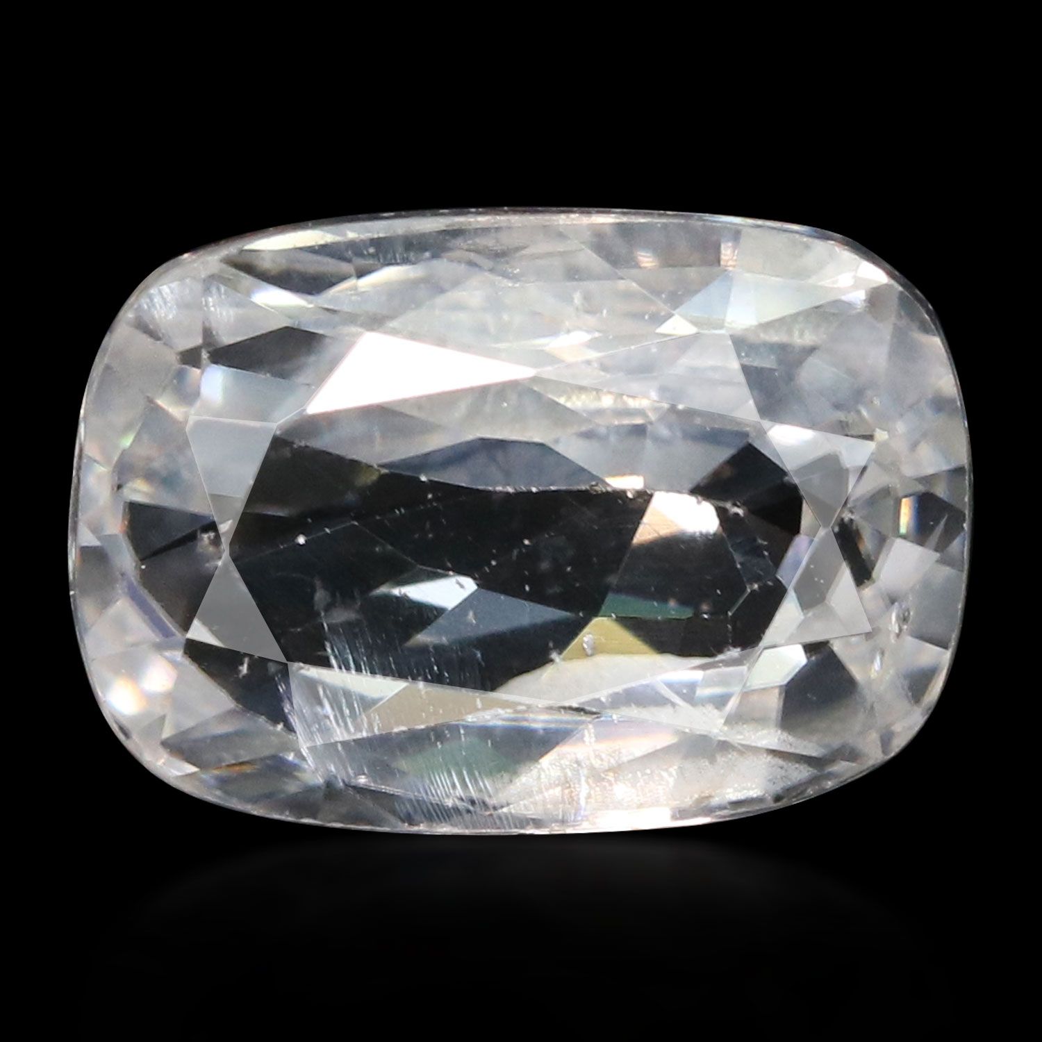 ZIRCON FACETED 6.48ct WHITE MI CAMBODIA NONE