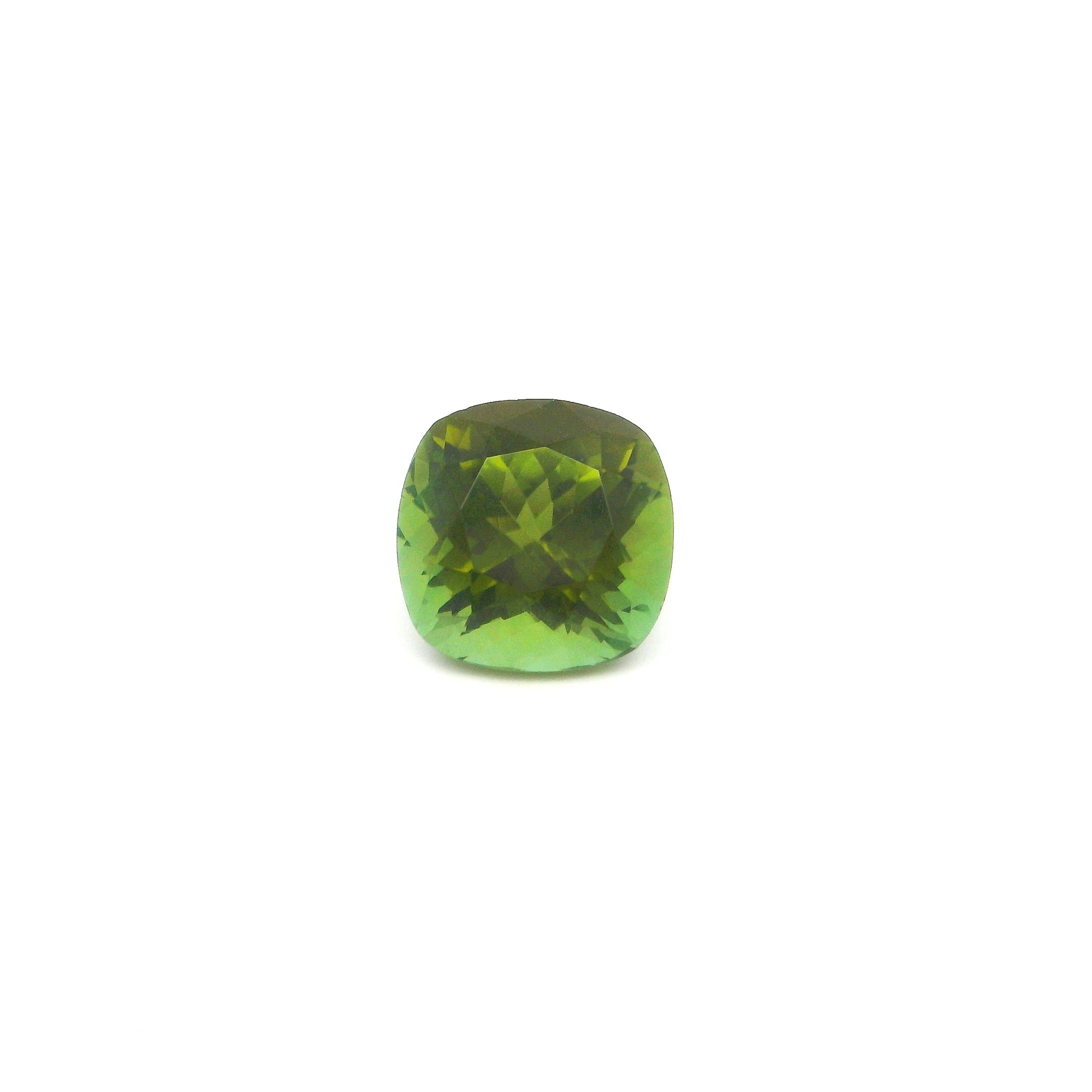 Turmalin 3,33 ct, zielony, szlif cushion