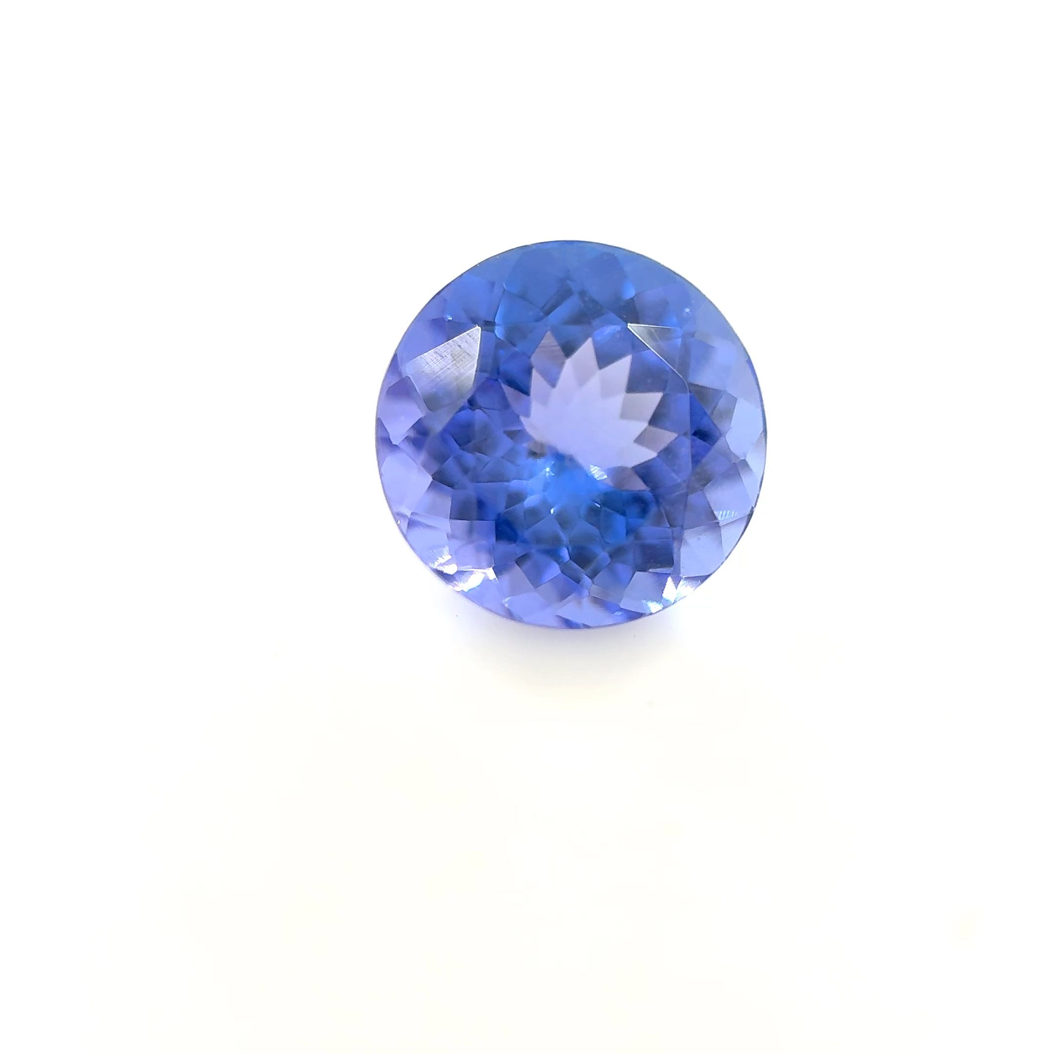 Tanzanit 2,15 ct, niebieski, szlif okrągły