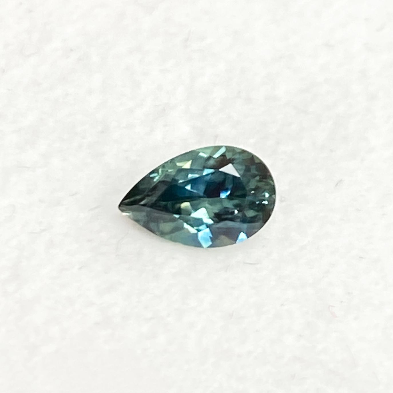 SAPPHIRE FACETED 0.59ct GREEN Blue Green EC UNITEDSTATES HEATED