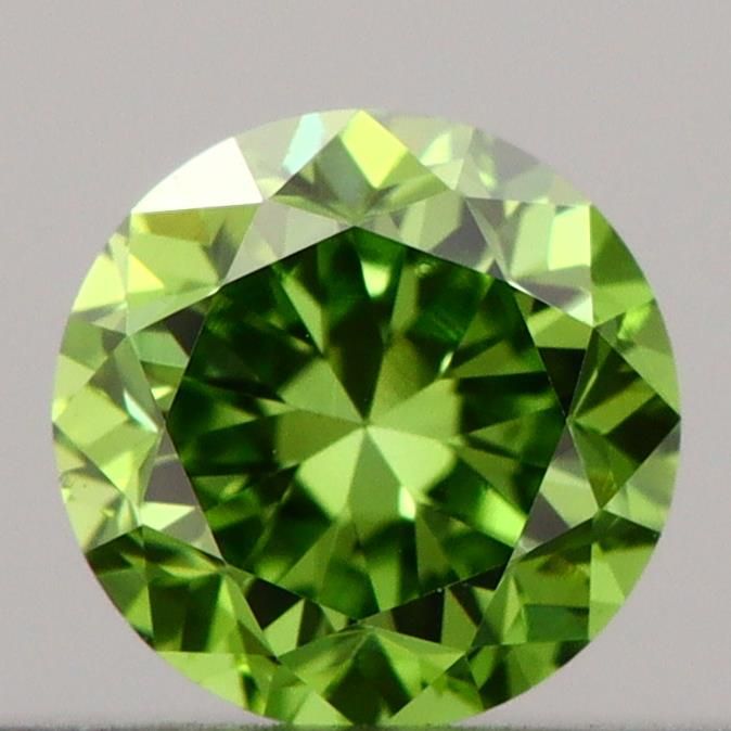 0.21 CT Fancy Vivid Green ROUND