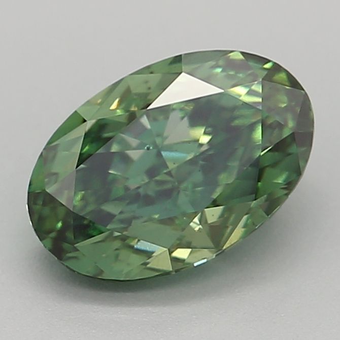 1.0 CT Fancy Vivid Green OVAL