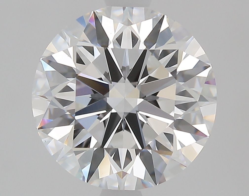 ROUND 2.21 Ct  D VS1 EX EX MED BLUE