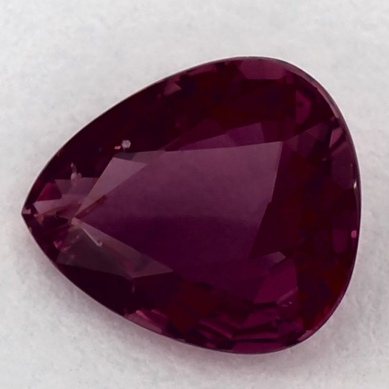 Rubin 1,01 ct, czerwony, szlif gruszka