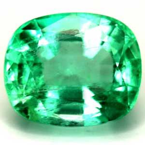 Szmaragd 1,45 ct, zielony, szlif cushion
