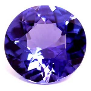 Tanzanit 1,12 ct, niebieski, szlif okrągły