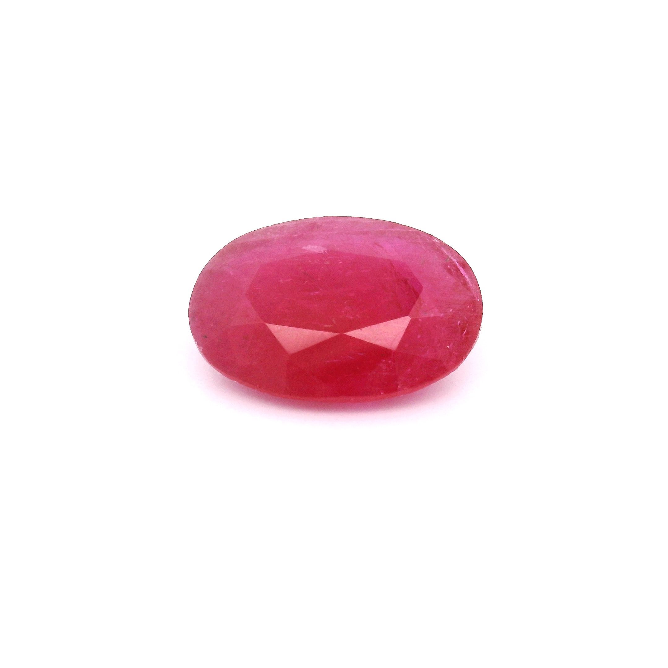 Rubin 2,99 ct, czerwony, szlif owalny
